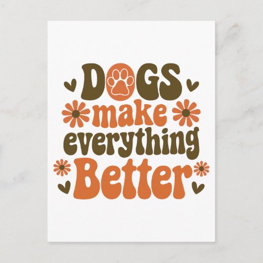 Honden maken alles beter feestdagenkaart (Voorkant)