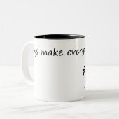 Honden maken alles beter - grappige hondenliefhebb tweekleurige koffiemok (Voorkant links)