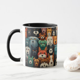 Honden maken beste vrienden kleurrijke koffiekopje mok