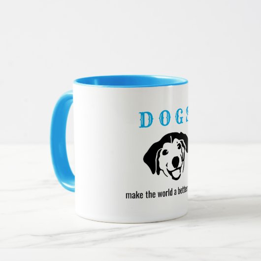 honden maken de wereld beter mok (Voorkant links)