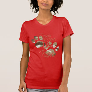 Honden maken het leven perfect - Artistic Paw Prin T-shirt