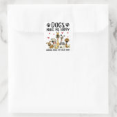 Honden maken me blij dat ik blij ben dat ik mijn h vierkante sticker (Tas)