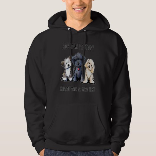 Honden maken me blij dat ik blij ben dat mijn hoof hoodie (Voorkant)