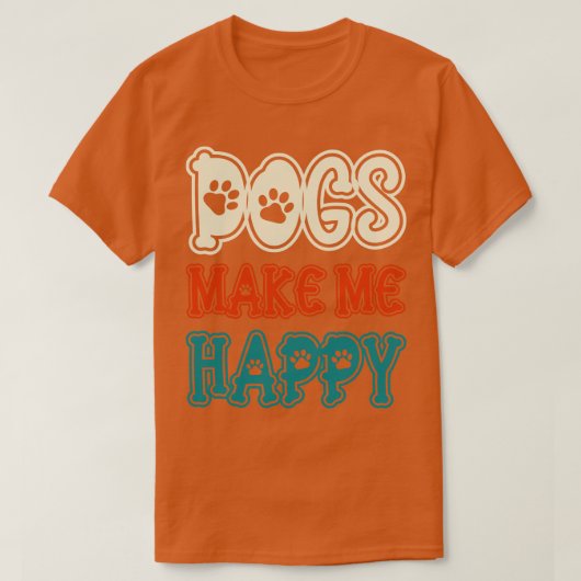 Honden maken me gelukkig 1 t-shirt (Design voorkant)