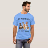 Honden maken me gelukkig Mensen maken mijn hoofd g T-shirt (Voorkant volledig)