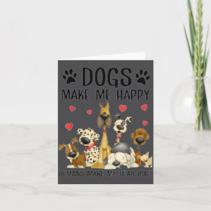 Honden maken me gelukkig Mensen maken mijn hoofd p Kaart
