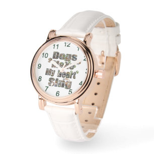 Honden maken mijn hart zing logo, horloge