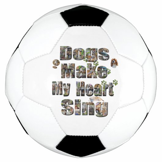 Honden maken mijn hart zingen Afbeelding Logo, Voetbal (Voorkant)