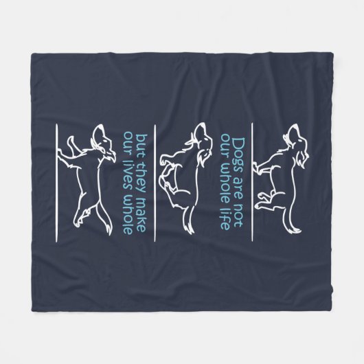 Honden maken ons leven compleet fleece deken (Voorkant (Horizontaal))