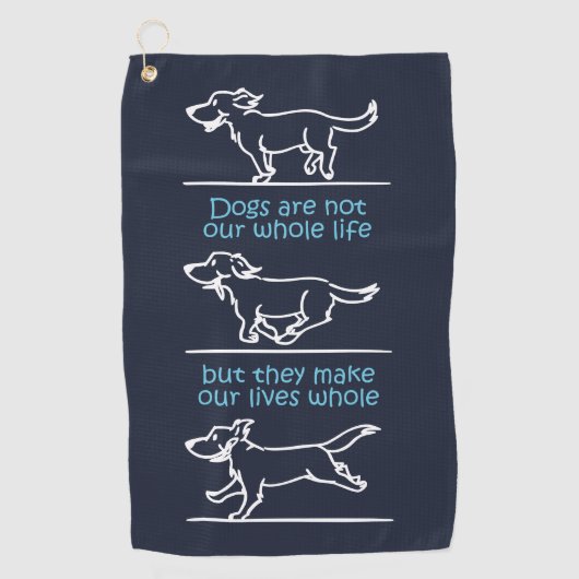 Honden maken ons leven compleet golfhanddoek (Voorkant)