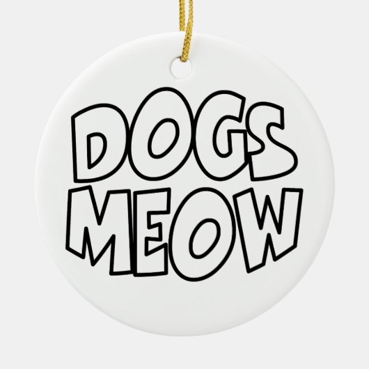 Honden Meauw Keramisch Ornament (Voorkant)