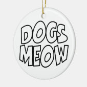 Honden Meauw Keramisch Ornament (Links)