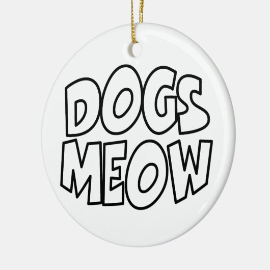Honden Meauw Keramisch Ornament (Links)