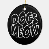 Honden Meauw Keramisch Ornament (Links)
