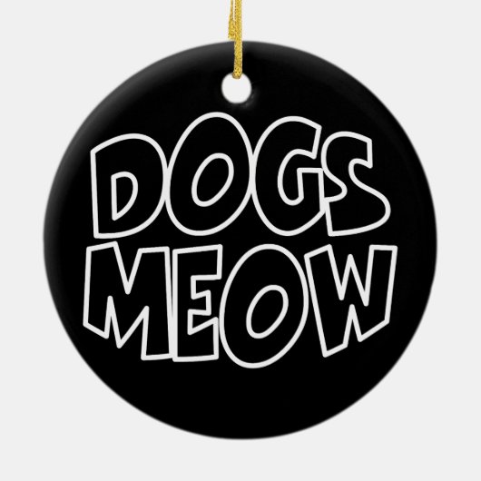 Honden Meauw Keramisch Ornament (Achterkant)