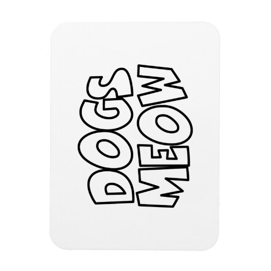 Honden Meauw Magneet (Verticaal)