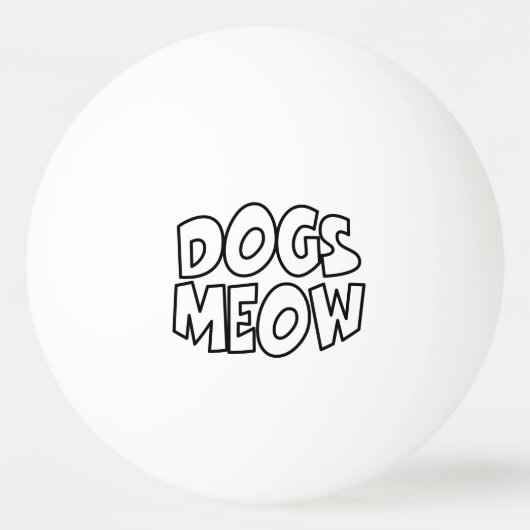 Honden Meauw Pingpongbal (Achterkant)