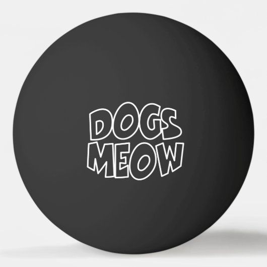 Honden Meauw Pingpongbal (Voorkant)