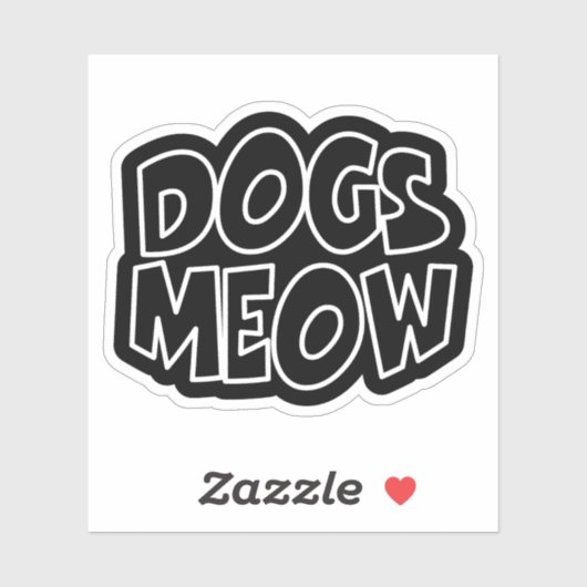 Honden Meauw Sticker (Vel)