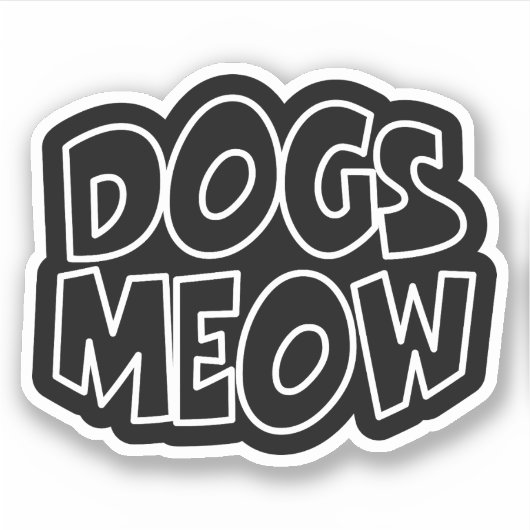 Honden Meauw Sticker (Voorkant)