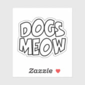 Honden Meauw Sticker (Vel)