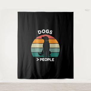 Honden Mensen - Grappig Ontwerp voor Hondenliefheb Wandkleed