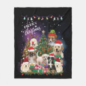 honden Merry kermas Light Fleece Deken (Voorkant)