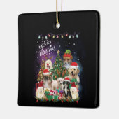 honden Merry kermas Light Keramisch Ornament (Links)
