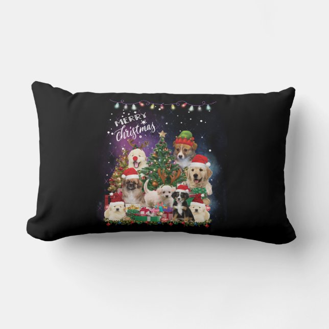 honden Merry kermas Light Kussen (Voorkant)