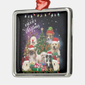 honden Merry kermas Light Metalen Ornament (Links)
