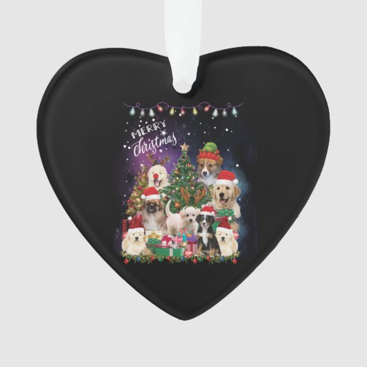 honden Merry kermas Light Ornament (voorkant)