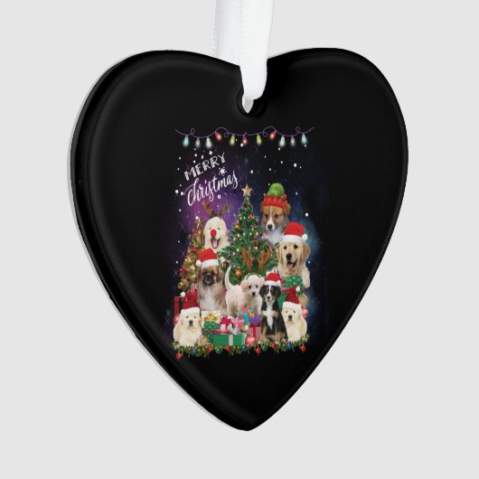 honden Merry kermas Light Ornament (voorkant)