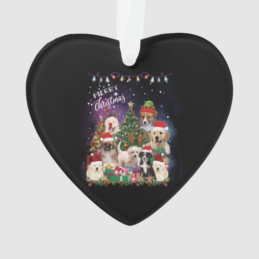 honden Merry kermas Light Ornament (achterkant)