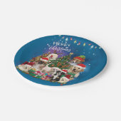 honden Merry kermas Light Papieren Bordje (Gekanteld)