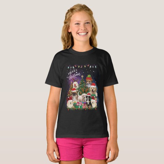 honden Merry kermas Light T-shirt (Voorkant volledig)