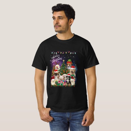 honden Merry kermas Light T-shirt (Voorkant volledig)