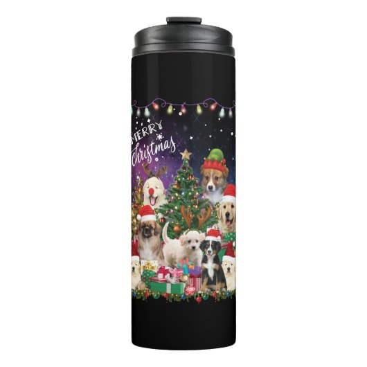 honden Merry kermas Light Thermosbeker (Voorkant)