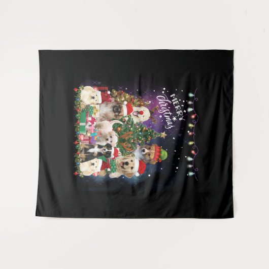 honden Merry kermas Light Wandkleed (Voorkant (horizontaal))