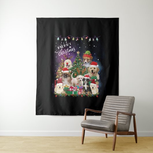 honden Merry kermas Light Wandkleed (In situ)