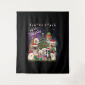 honden Merry kermas Light Wandkleed (Voorkant)