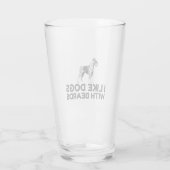 HONDEN MET BEARDS Schnauzer Glas (Achterkant)