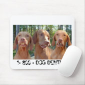 HONDEN MET BUCK TEETH 1-800-DOG DENTIST MOUSEPAD MUISMAT (Met muis)