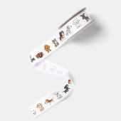 Honden met dozijnen grosgrain lint (Achterkant)
