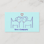 Honden met hart visitekaartje (Achterkant)