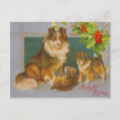 Honden met kerst feestdagenkaart (Voorkant)