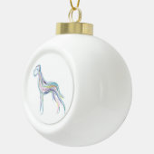 Honden met Kerstmis Keramische Bal Ornament (Rechts)