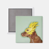 Honden met masker magneet (Voorkant / Achterkant)
