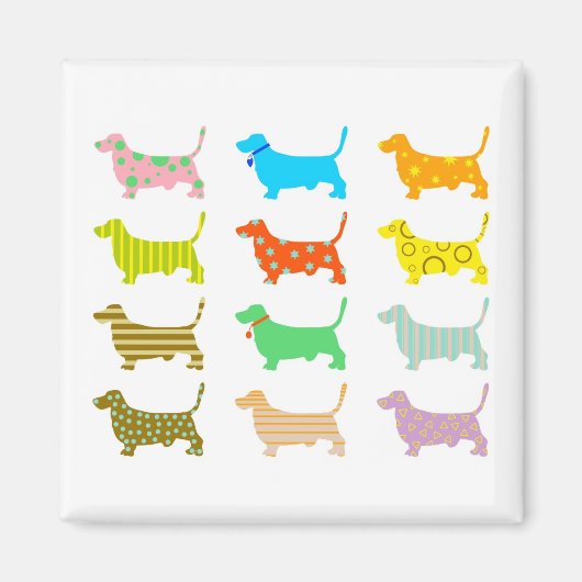 honden met patronen magneet (Voorkant)