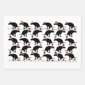 Honden met Santa Hats en Pooping Inpakpapier Vel (Voorkant 3)