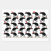Honden met Santa Hats en Pooping Inpakpapier Vel (Voorkant)